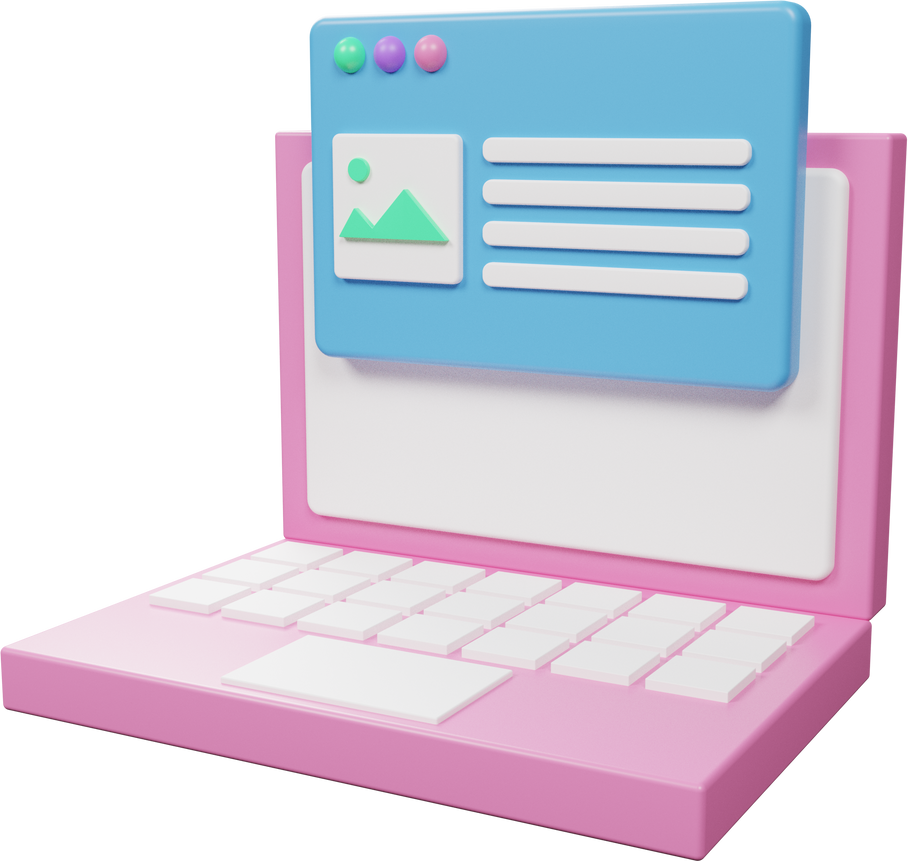 3d illustration of Blog post