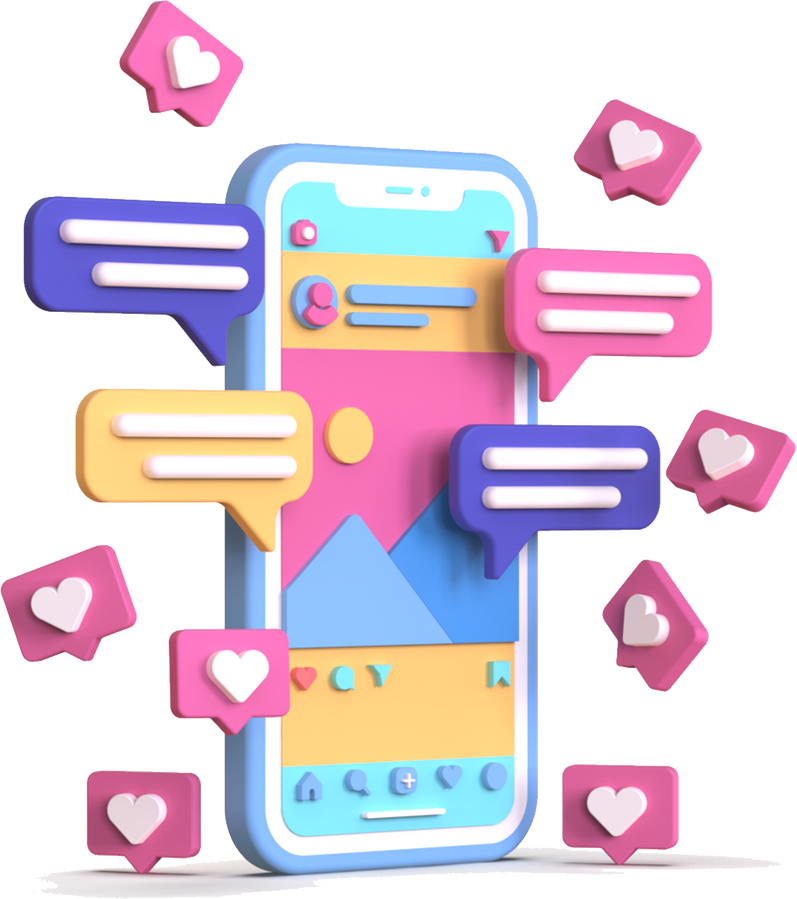 3D Social Media Icon