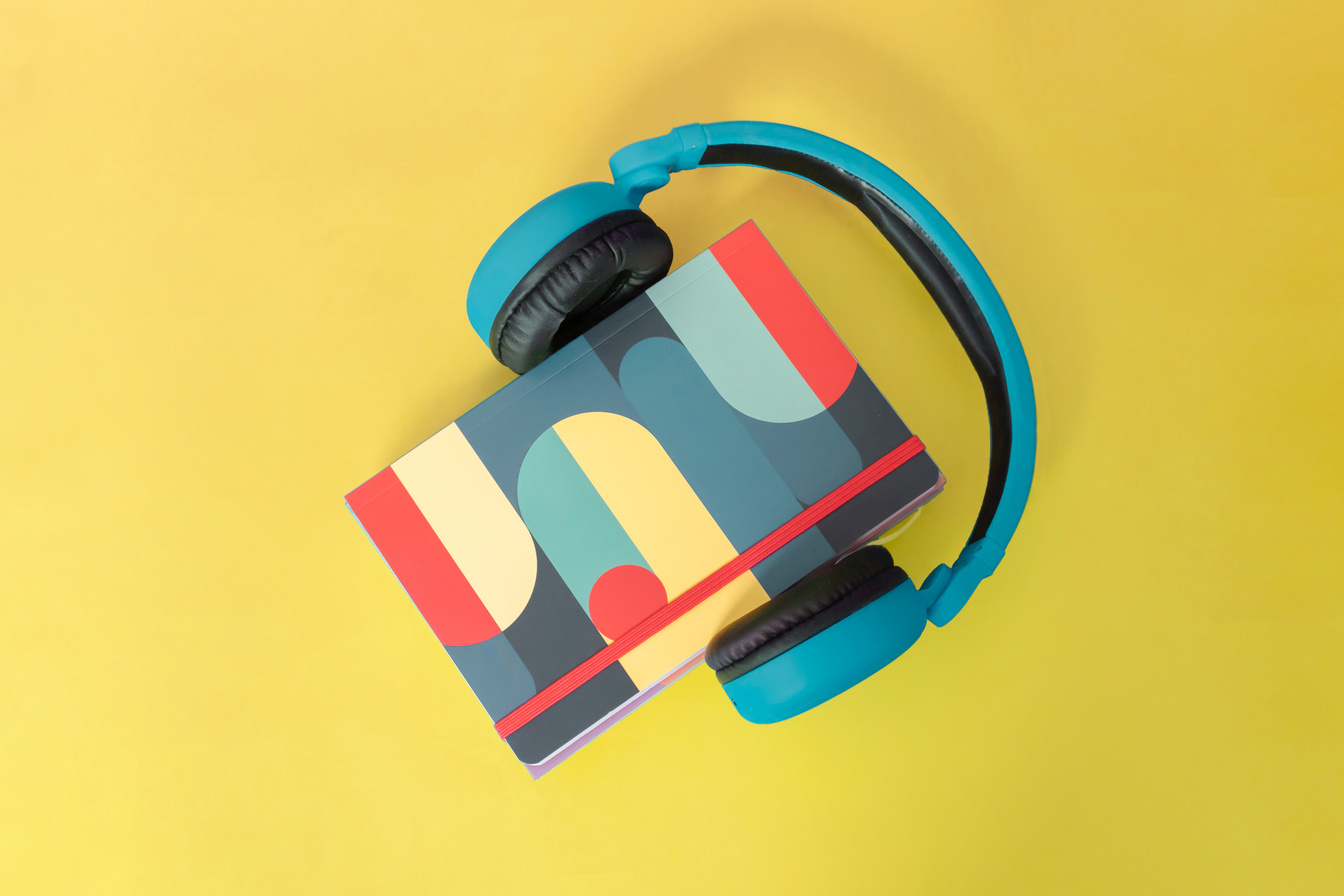 Headphones Around a Book